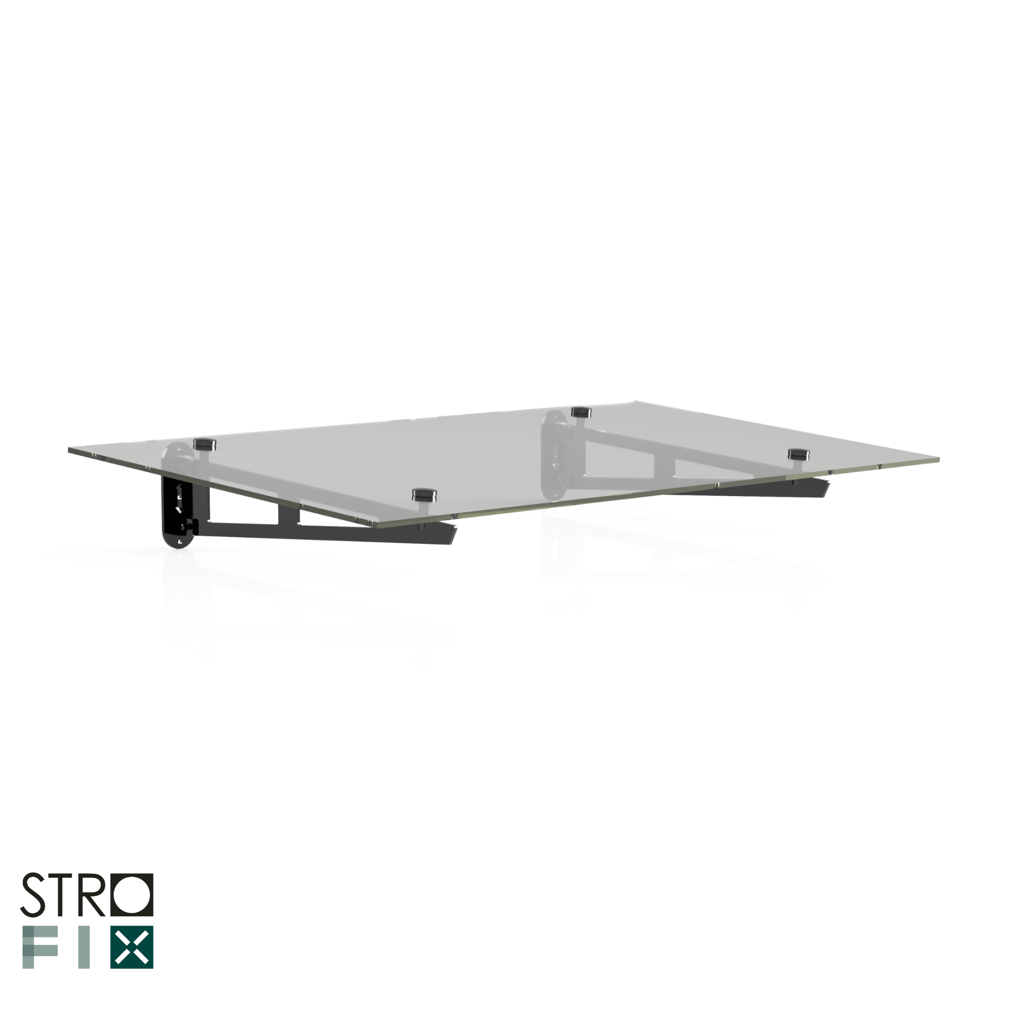 Glass canopy on 2 supports - StroFIX