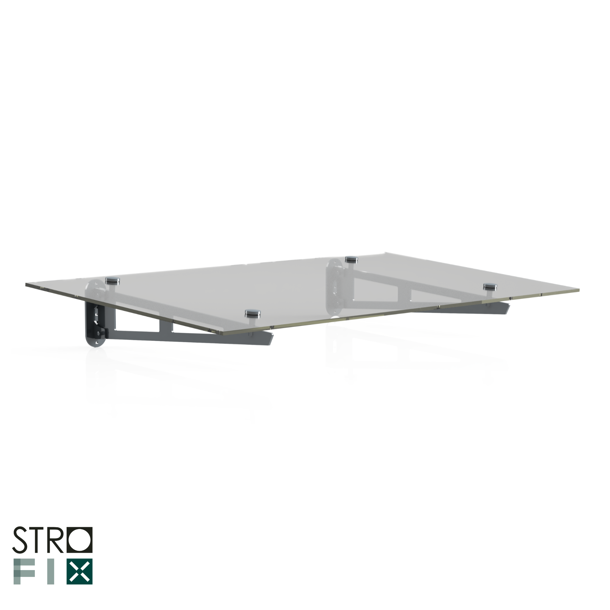 Glass canopy on 2 supports - StroFIX