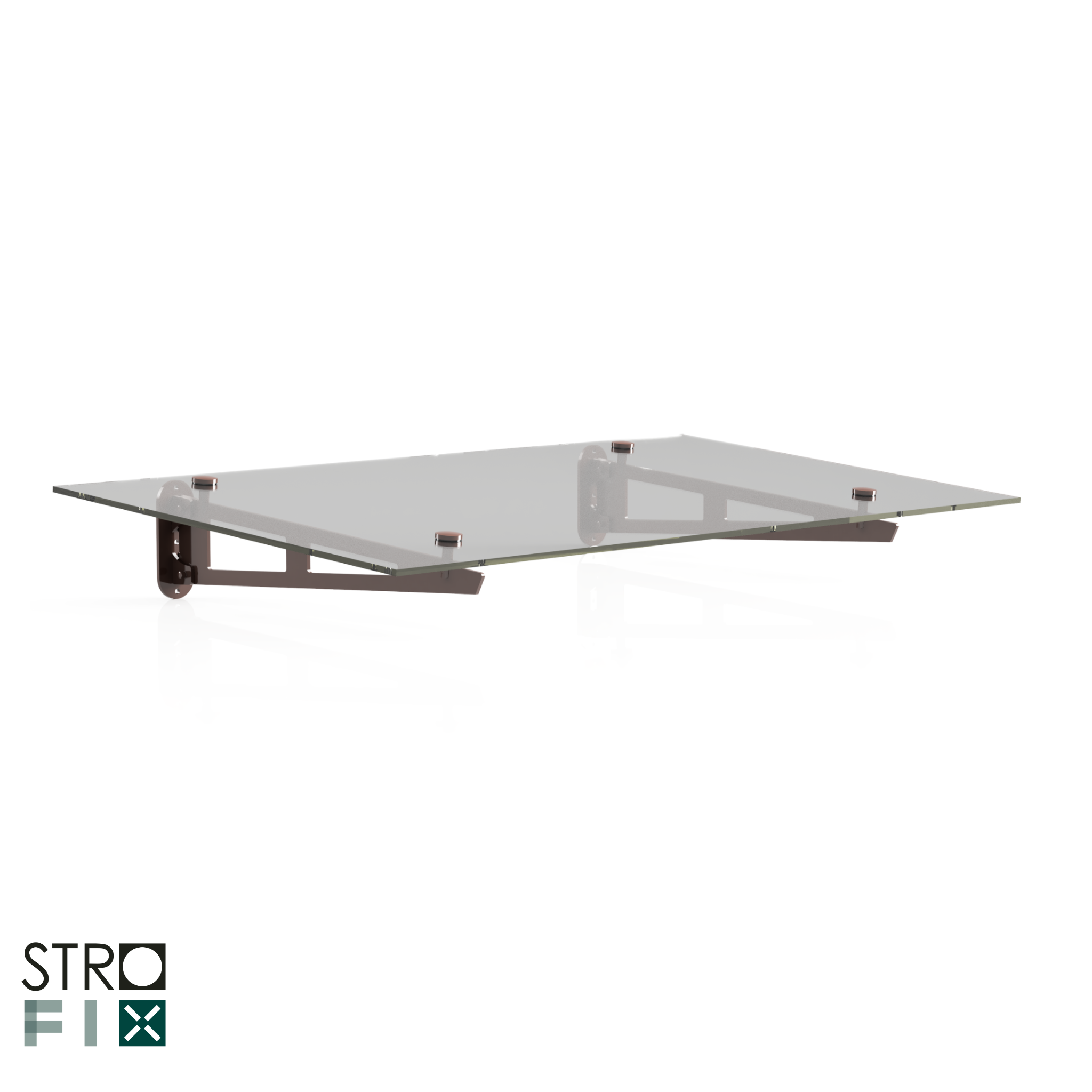 Glass canopy on 2 supports - StroFIX