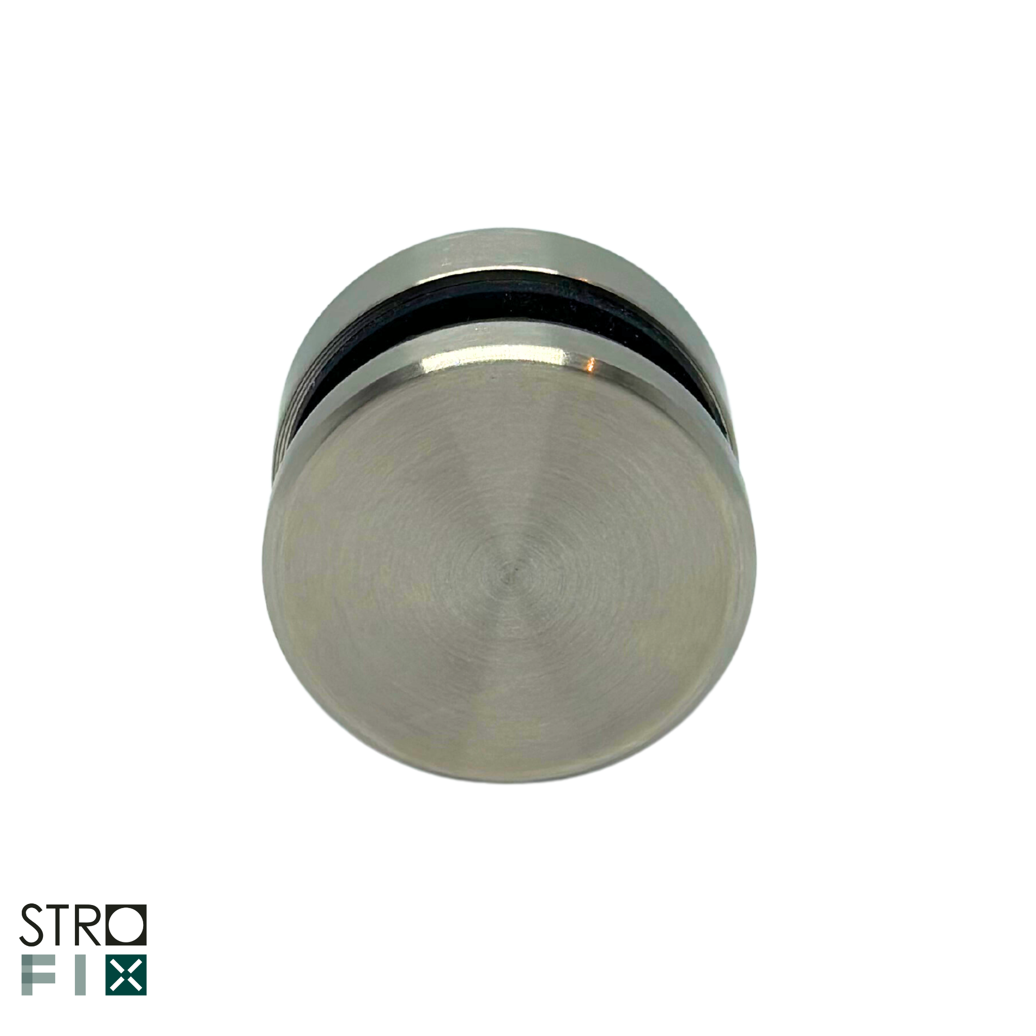 Glass adaptor D40, with inner thread, SS, satin - Strofix