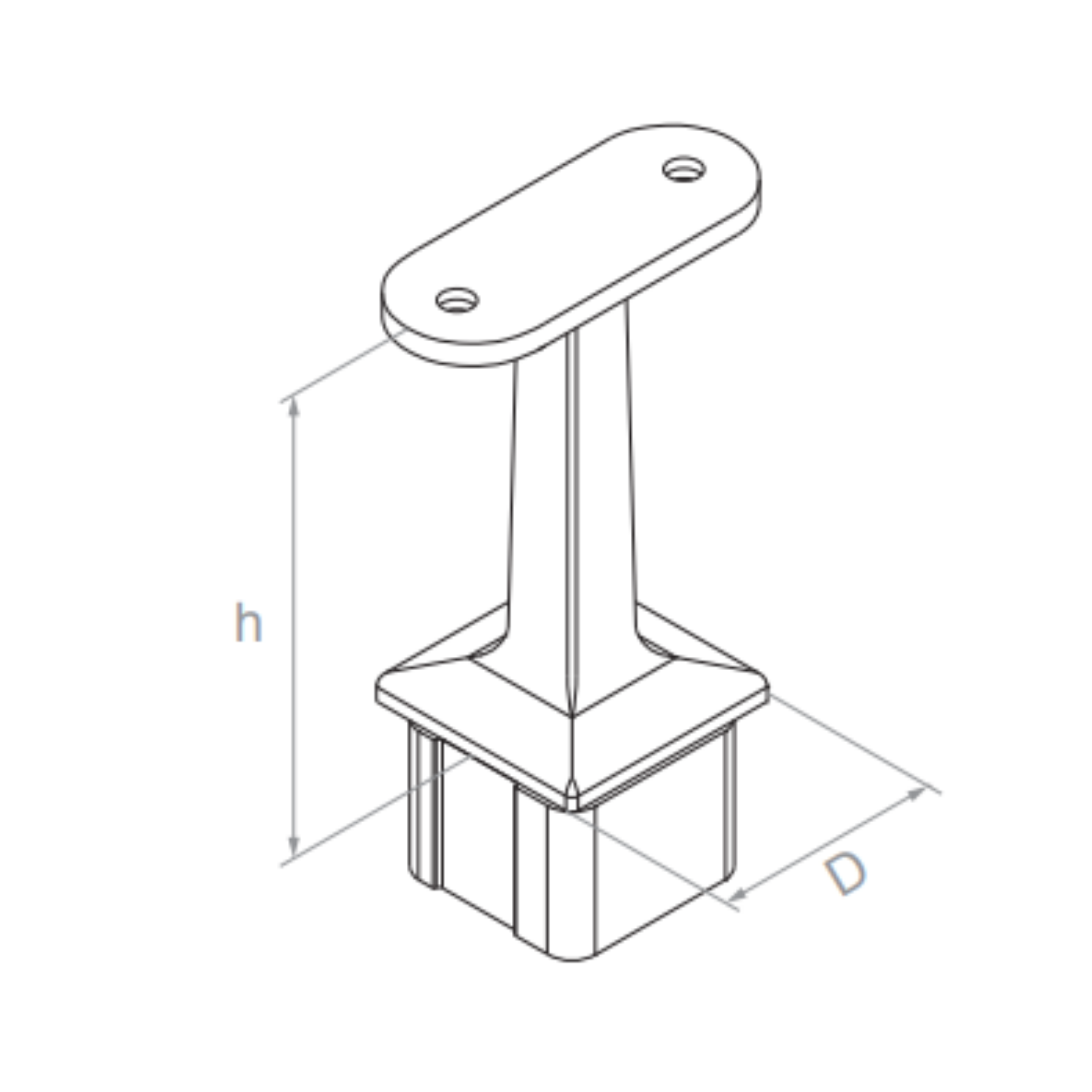 Handrail fitting - Flat - StroFIX