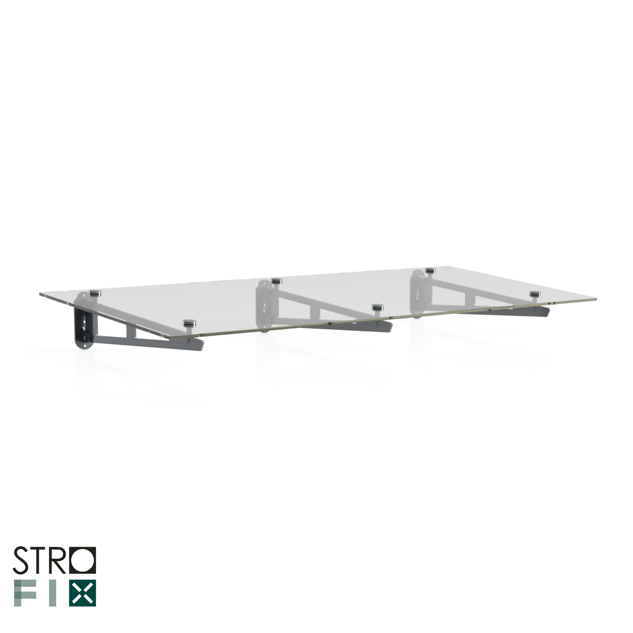 Glass canopy on 3 supports - StroFIX