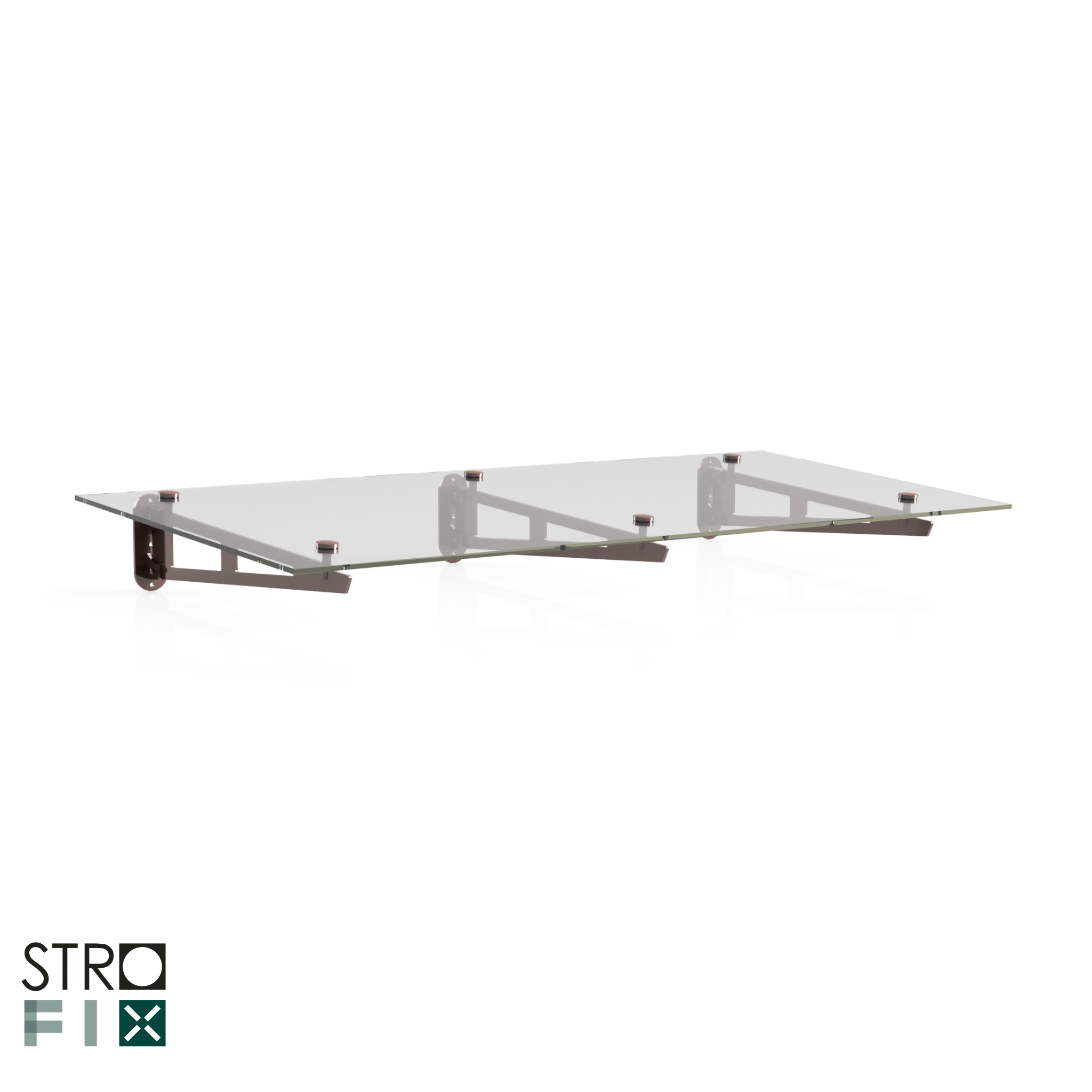 Glass canopy on 3 supports - StroFIX