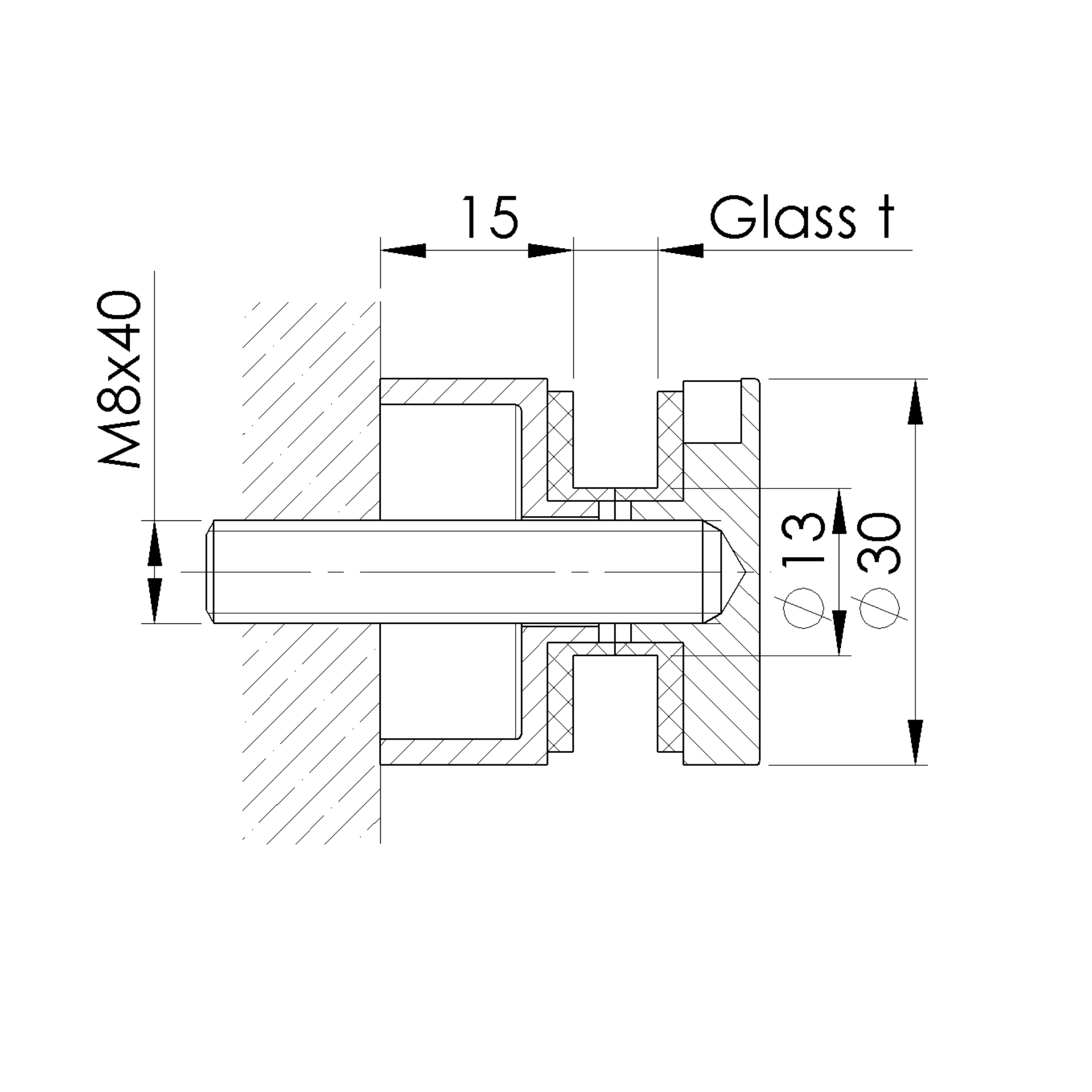 Glass adaptor, polish - Flat - StroFIX
