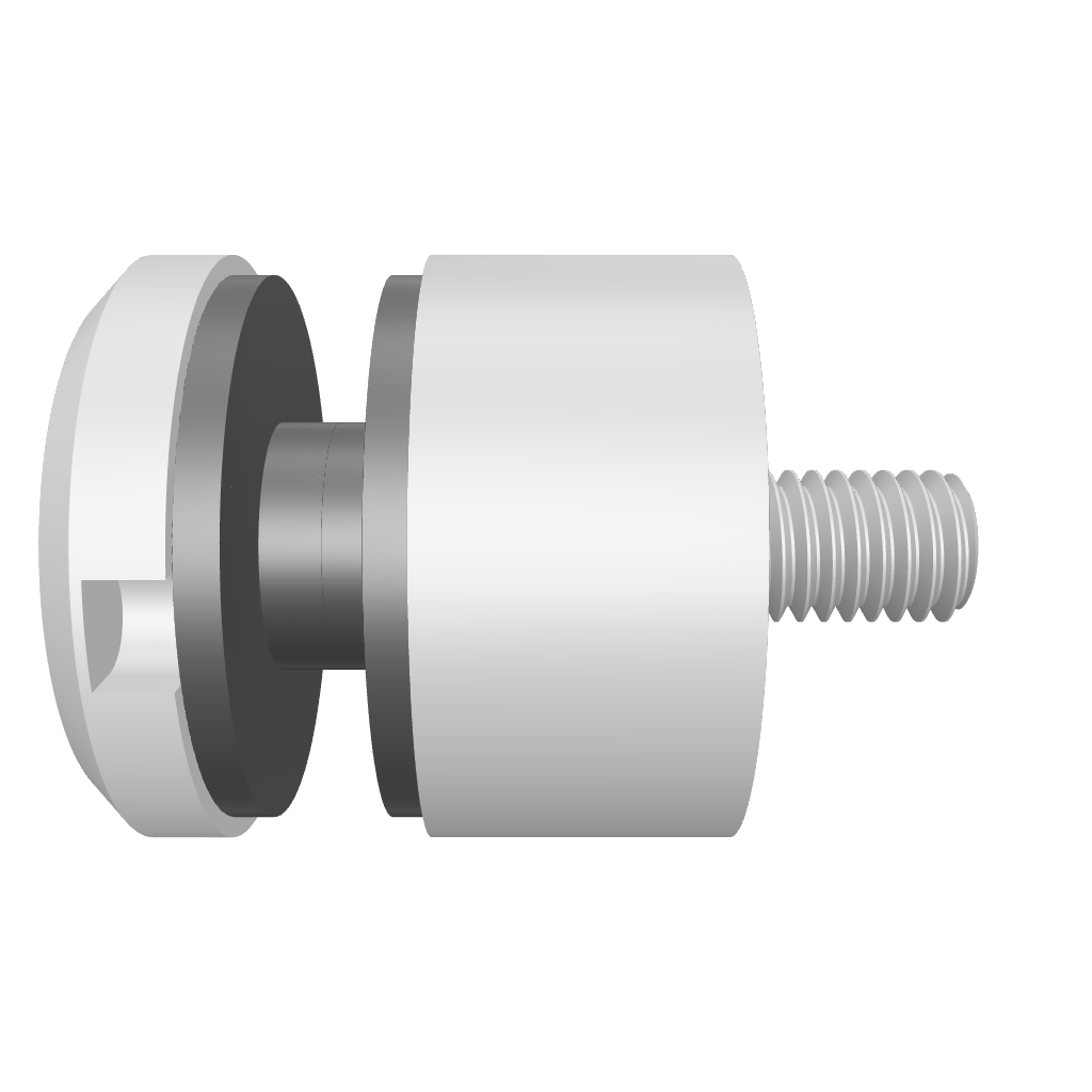 Glass adaptor D30, SS, polished - Strofix