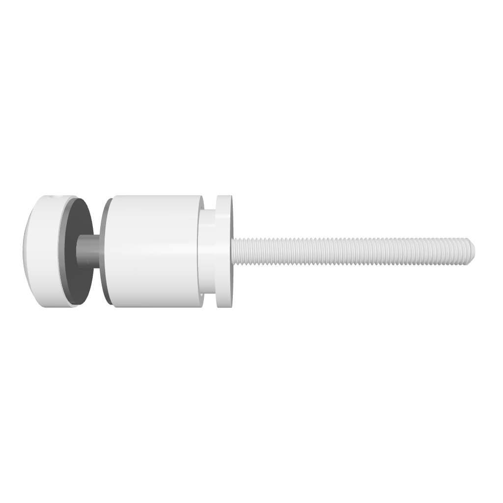 Glass adaptor D40 spherical, adjustable, with inner thread, SS, satin - Strofix