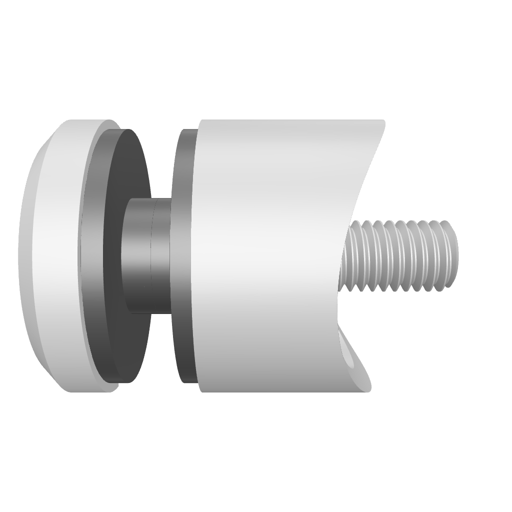 Glass adaptor D30, SS, polished, for tube Ø42.4- Strofix